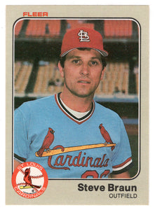 Steve Braun - St. Louis Cardinals (MLB Baseball Card) 1983 Fleer # 3 Mint