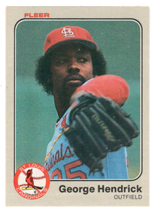 George Hendrick - St. Louis Cardinals (MLB Baseball Card) 1983 Fleer # 7 Mint