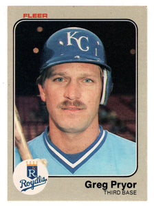 Greg Pryor - Kansas City Royals (MLB Baseball Card) 1983 Fleer # 121 Mint