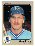 Greg Pryor - Kansas City Royals (MLB Baseball Card) 1983 Fleer # 121 Mint