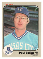 Paul Splittorff - Kansas City Royals (MLB Baseball Card) 1983 Fleer # 124 Mint