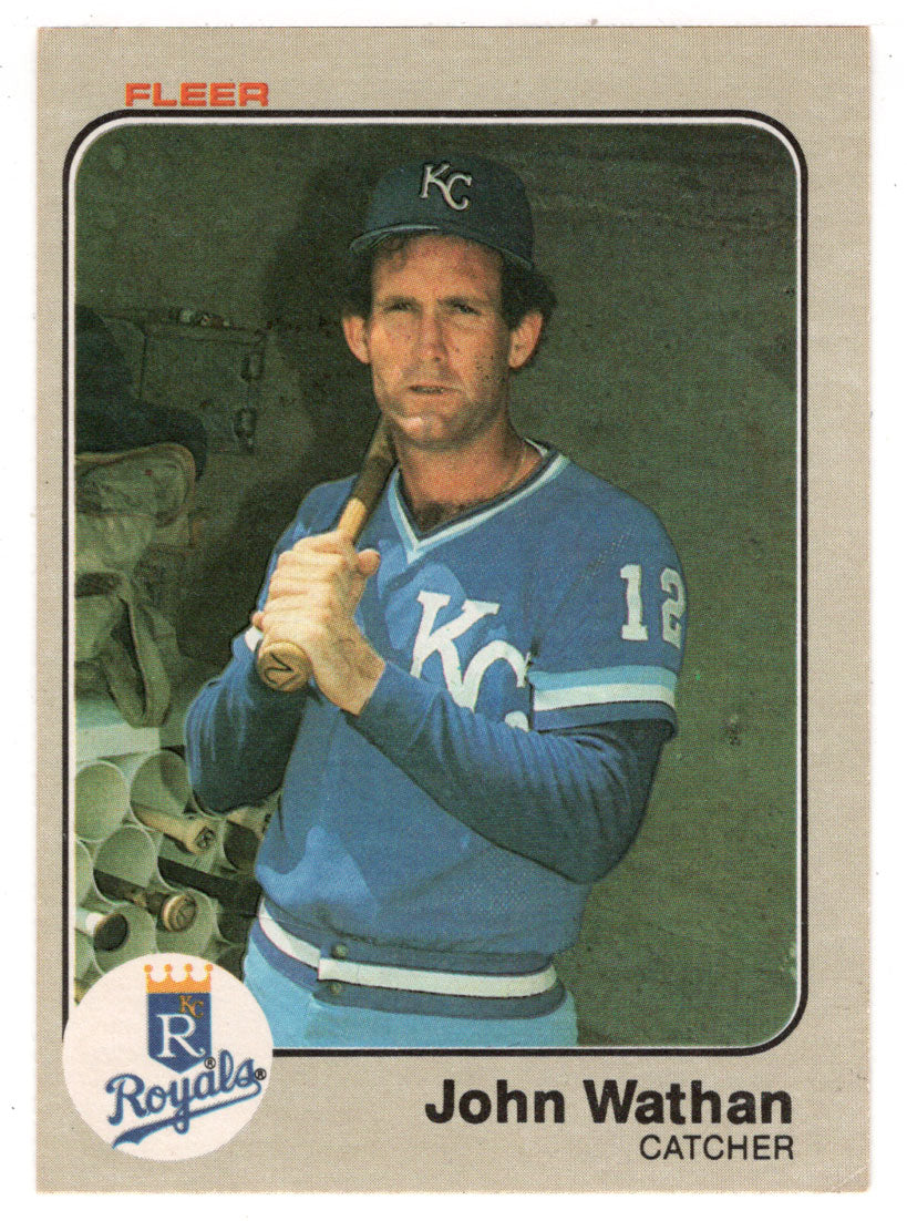 John Wathan - Kansas City Royals (MLB Baseball Card) 1983 Fleer # 126 Mint