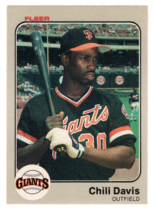 Chili Davis - San Francisco Giants (MLB Baseball Card) 1983 Fleer # 257 Mint