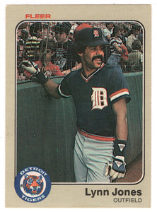 Lynn Jones - Detroit Tigers (MLB Baseball Card) 1983 Fleer # 333 Mint