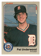 Pat Underwood - Detroit Tigers (MLB Baseball Card) 1983 Fleer # 347 Mint