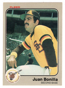 Juan Bonilla - San Diego Padres (MLB Baseball Card) 1983 Fleer # 353 Mint