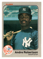 Andre Robertson - New York Yankees (MLB Baseball Card) 1983 Fleer # 396 Mint