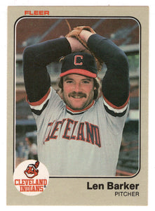 Len Barker - Cleveland Indians (MLB Baseball Card) 1983 Fleer # 402 Mint