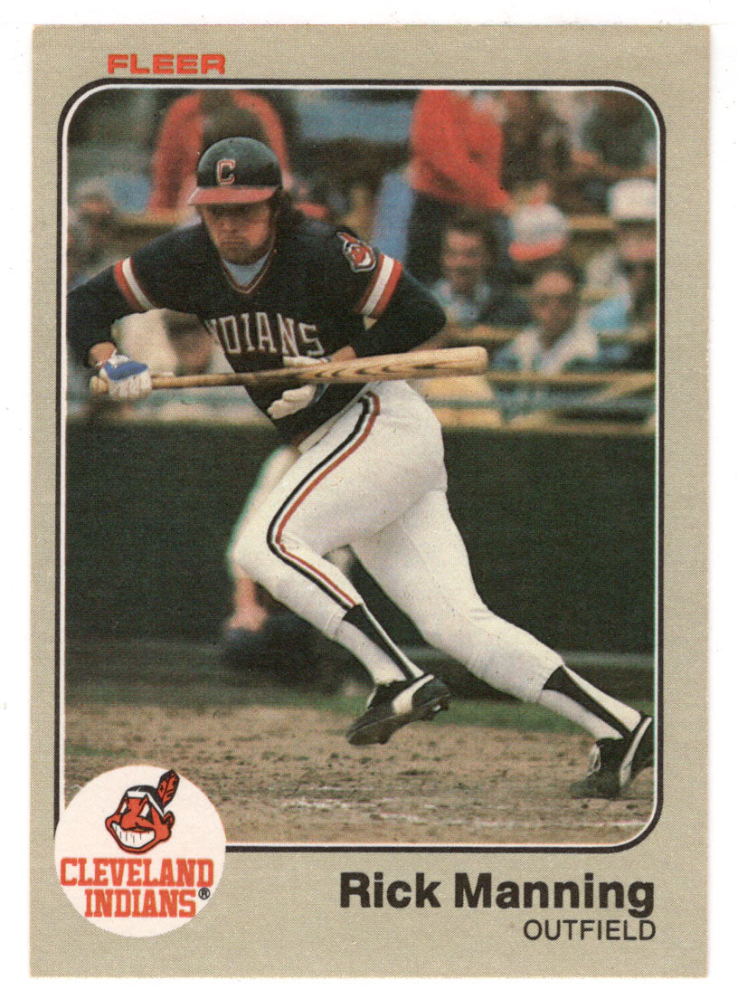 Rick Manning - Cleveland Indians (MLB Baseball Card) 1983 Fleer # 413 Mint