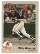 Rick Manning - Cleveland Indians (MLB Baseball Card) 1983 Fleer # 413 Mint