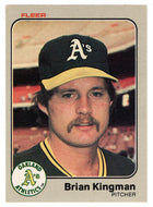 Brian Kingman - Oakland Athletics (MLB Baseball Card) 1983 Fleer # 522 Mint