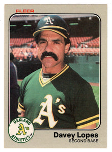 Dave Lopes - Oakland Athletics (MLB Baseball Card) 1983 Fleer # 524 Mint