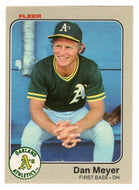 Dan Meyer - Oakland Athletics (MLB Baseball Card) 1983 Fleer # 527 Mint