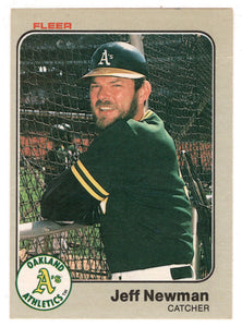 Jeff Newman - Oakland Athletics (MLB Baseball Card) 1983 Fleer # 529 Mint