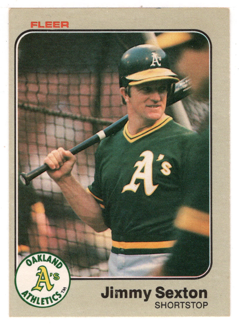 Jimmy Sexton - Oakland Athletics (MLB Baseball Card) 1983 Fleer # 533 Mint