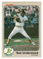 Tom Underwood - Oakland Athletics (MLB Baseball Card) 1983 Fleer # 535 Mint