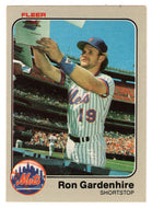 Ron Gardenhire - New York Mets (MLB Baseball Card) 1983 Fleer # 543 Mint