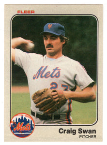 Craig Swan - New York Mets (MLB Baseball Card) 1983 Fleer # 557 Mint