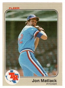 Jon Matlack - Texas Rangers (MLB Baseball Card) 1983 Fleer # 572 Mint