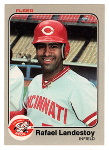 Rafael Landestoy - Cincinnati Reds (MLB Baseball Card) 1983 Fleer # 595 Mint