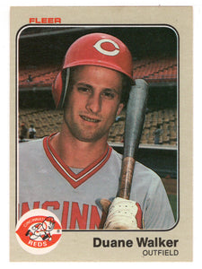 Duane Walker RC - Cincinnati Reds (MLB Baseball Card) 1983 Fleer # 606 Mint