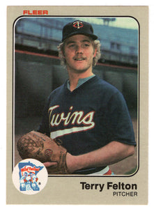 Terry Felton - Minnesota Twins (MLB Baseball Card) 1983 Fleer # 612 Mint