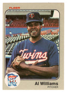 Al Williams - Minnesota Twins (MLB Baseball Card) 1983 Fleer # 628 Mint