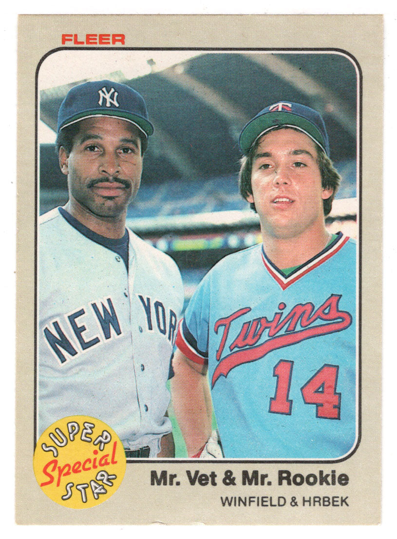 Dave Winfield - Kent Hrbek - Super Special Star (MLB Baseball Card) 1983 Fleer # 633 Mint