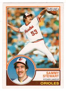 Sammy Stewart - Baltimore Orioles (MLB Baseball Card) 1983 O-Pee-Chee # 347 Mint