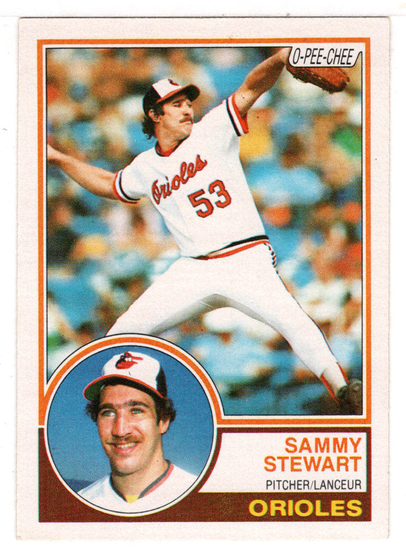 Sammy Stewart - Baltimore Orioles (MLB Baseball Card) 1983 O-Pee-Chee # 347 Mint