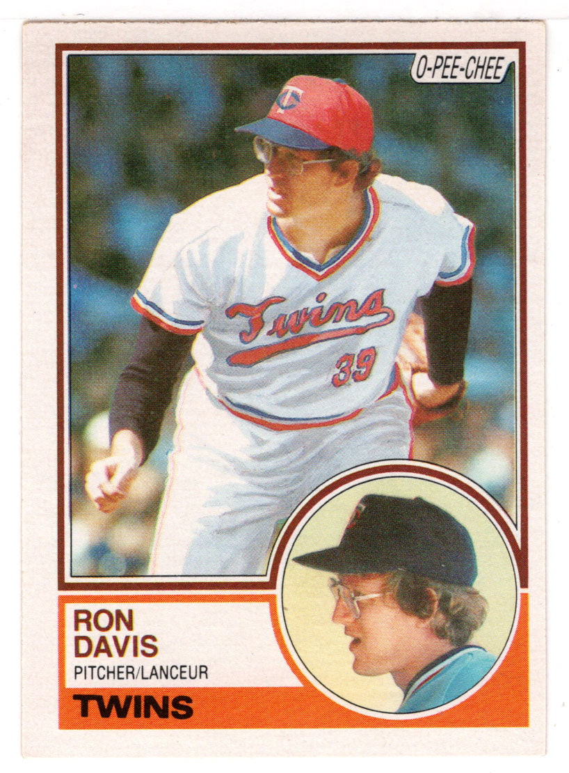 Ron Davis - Minnesota Twins (MLB Baseball Card) 1983 O-Pee-Chee # 380 Mint