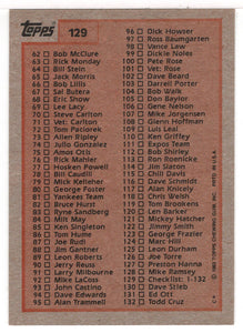 Checklist # 1 (MLB Baseball Card) 1983 Topps # 129 Mint