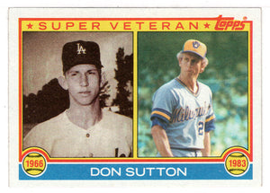 Don Sutton - Los Angeles Dodgers - Milwaukee Brewers - Super Veteran (MLB Baseball Card) 1983 Topps # 146 Mint