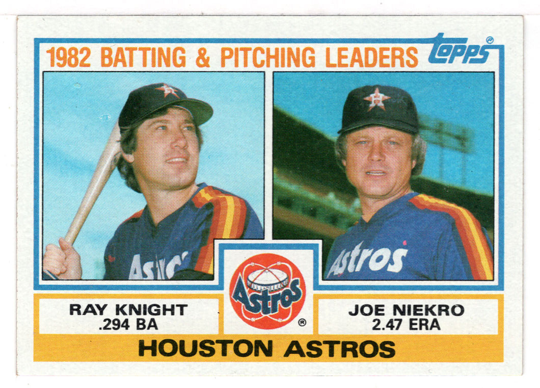 Ray Knight - Joe Niekro - Houston Astros Team Checklist (MLB Baseball Card) 1983 Topps # 441 Mint