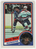 Barry Beck - New York Rangers (NHL Hockey Card) 1984-85 O-Pee-Chee # 140 VG-NM