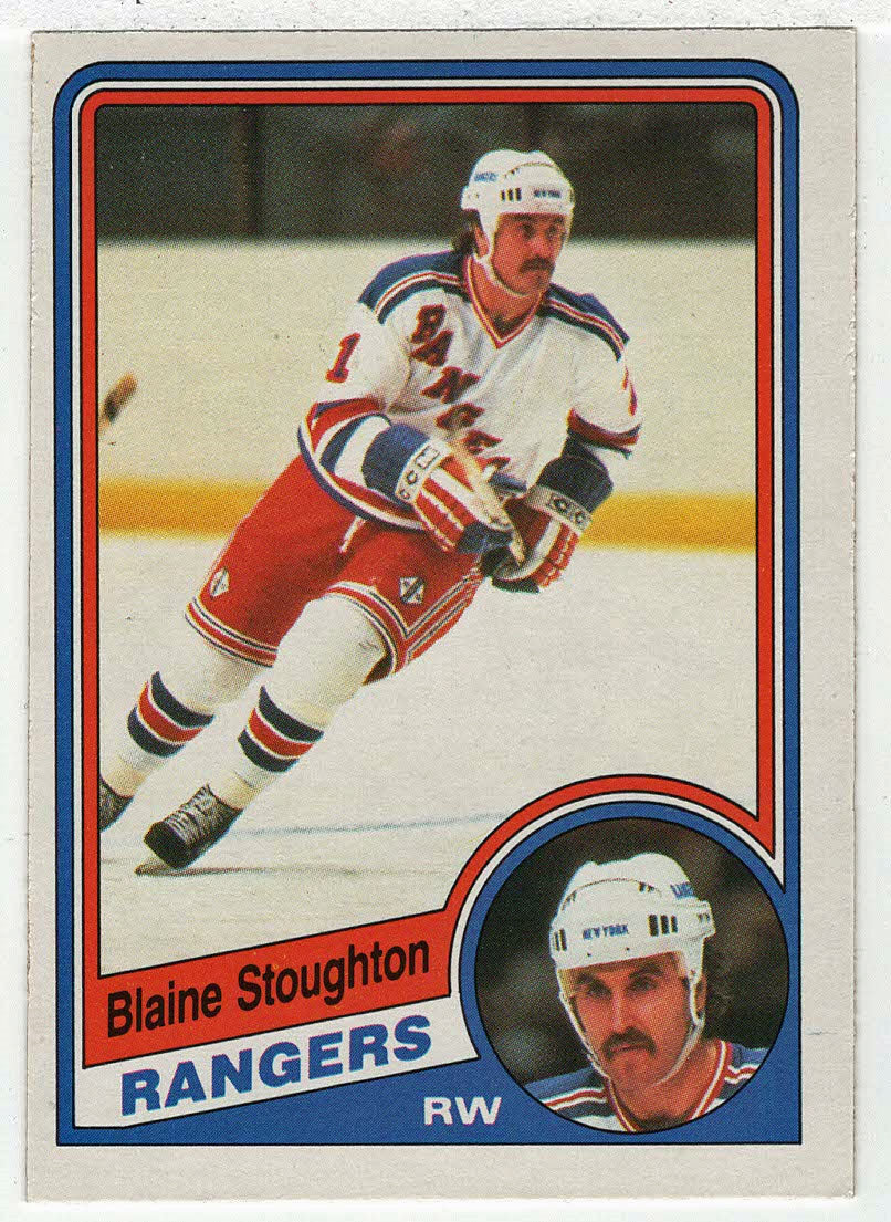 Blaine Stoughton - New York Rangers (NHL Hockey Card) 1984-85 O