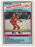 John Ogrodnick - Detroit Red Wings - Team Leaders (NHL Hockey Card) 1984-85 O-Pee-Chee # 356 VG-NM