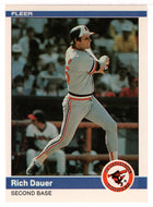 Rich Dauer - Baltimore Orioles (MLB Baseball Card) 1984 Fleer # 4 Mint