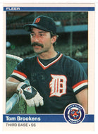 Tom Brookens - Detroit Tigers  (MLB Baseball Card) 1984 Fleer # 78 Mint