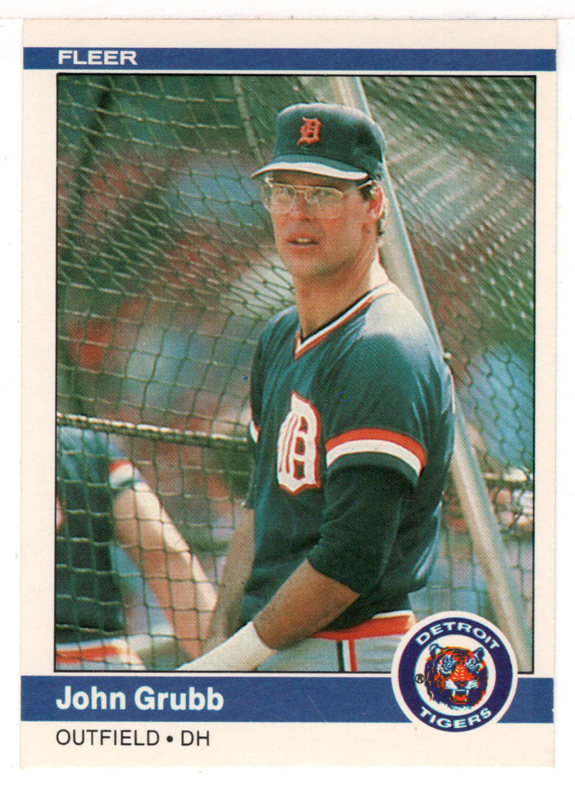 John Grubb - Detroit Tigers  (MLB Baseball Card) 1984 Fleer # 81 Mint
