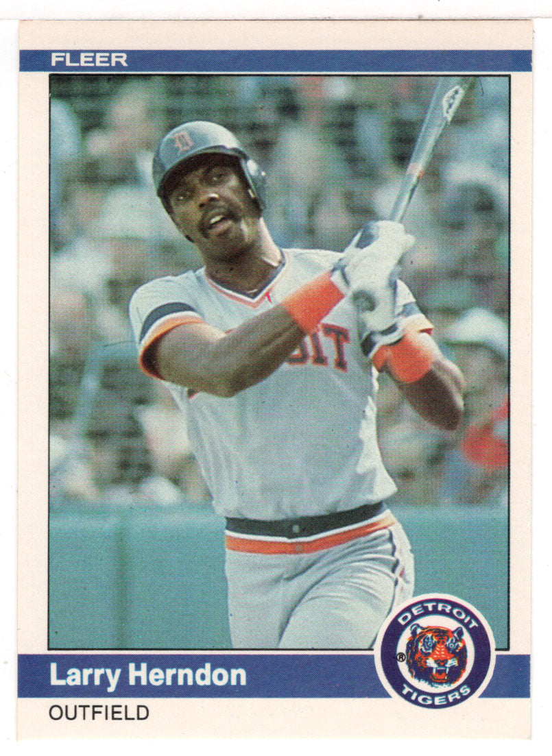 Larry Herndon - Detroit Tigers  (MLB Baseball Card) 1984 Fleer # 82 Mint