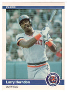 Larry Herndon - Detroit Tigers  (MLB Baseball Card) 1984 Fleer # 82 Mint