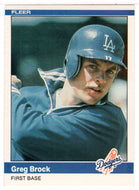 Greg Brock - Los Angeles Dodgers (MLB Baseball Card) 1984 Fleer # 98 Mint