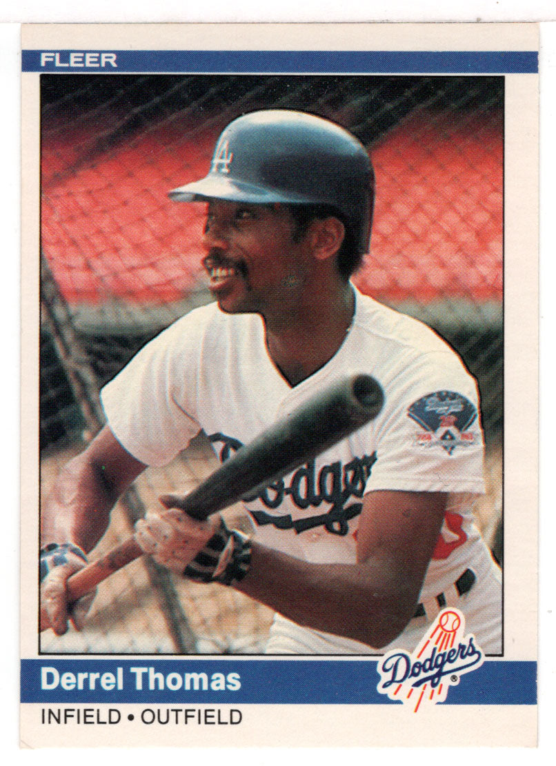 Derrel Thomas - Los Angeles Dodgers (MLB Baseball Card) 1984 Fleer # 114 Mint