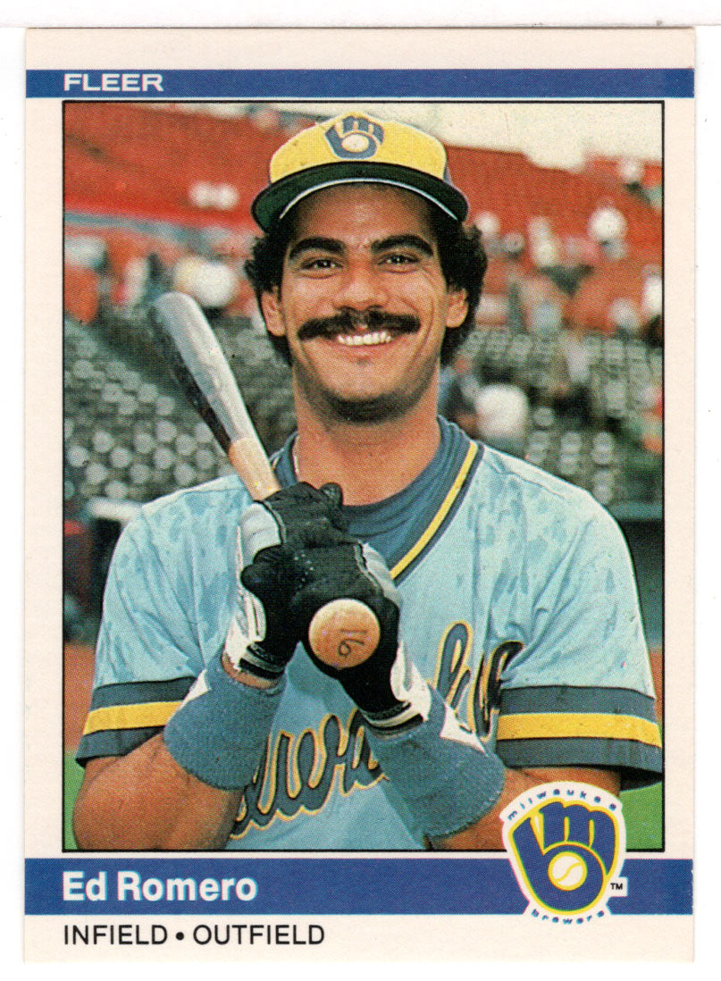 Ed Romero - Milwaukee Brewers (MLB Baseball Card) 1984 Fleer # 212 Mint