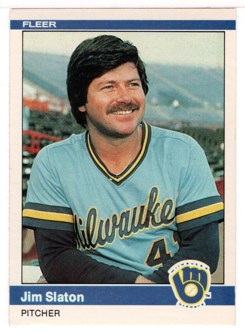 Jim Slaton - Milwaukee Brewers (MLB Baseball Card) 1984 Fleer # 214 Mint
