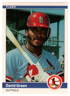 David Green - St. Louis Cardinals (MLB Baseball Card) 1984 Fleer # 323 Mint