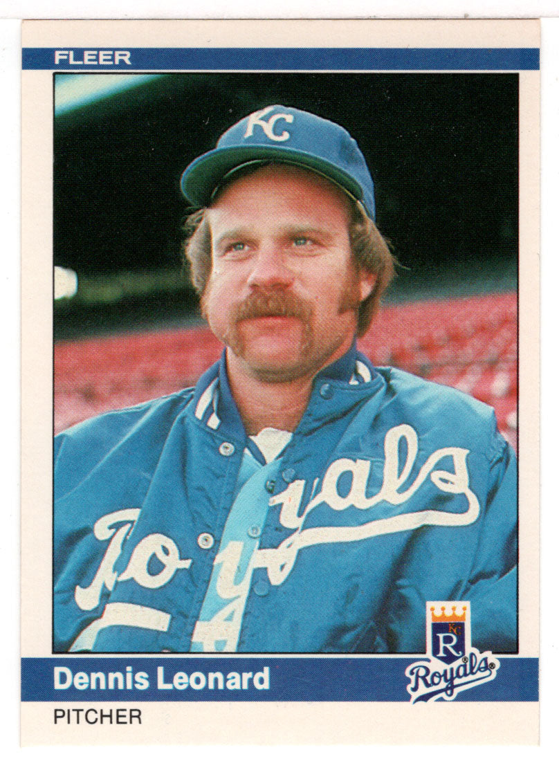 Dennis Leonard - Kansas City Royals (MLB Baseball Card) 1984 Fleer # 349 Mint