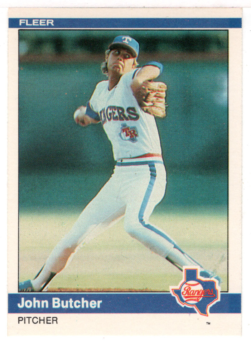 John Butcher - Texas Rangers (MLB Baseball Card) 1984 Fleer # 415 Mint
