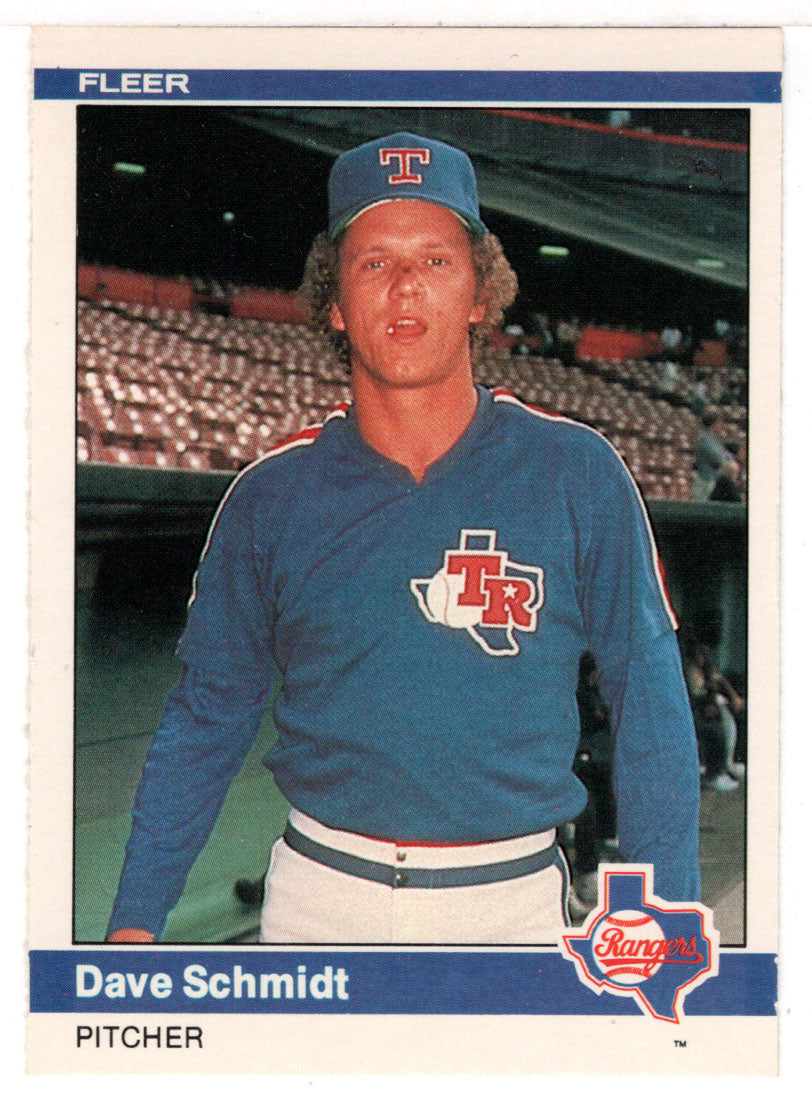 Dave Schmidt - Texas Rangers (MLB Baseball Card) 1984 Fleer # 427 Mint
